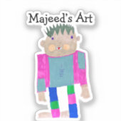 このデザインにあなたの子供の作品を追加 シール (正面)