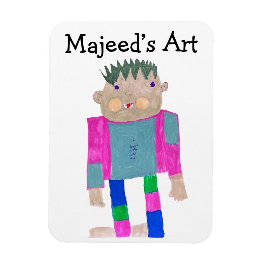 このデザインにあなたの子供の作品を追加 マグネット (縦)