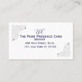 このデザインはシンプルさとエレガンスを融合 名刺 (裏面)