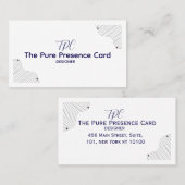 このデザインはシンプルさとエレガンスを融合 名刺 (正面/裏面)