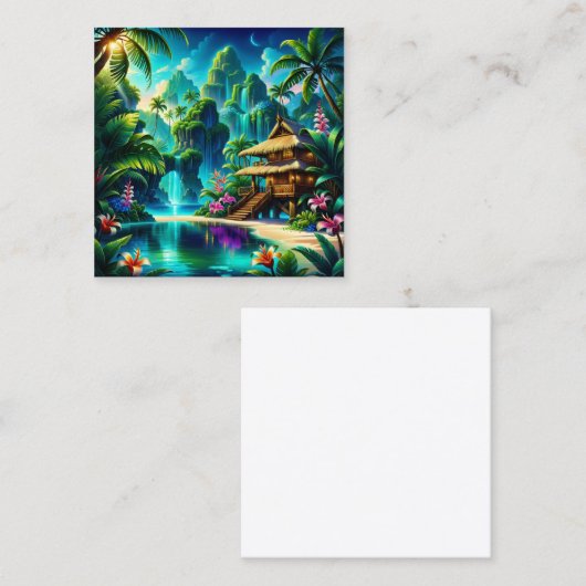 このデジタ絵画ルでは、アーティストが スクエア名刺 (正面/裏面)