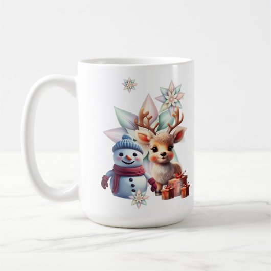 このトナカイは実に甘い コーヒーマグカップ (左)