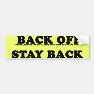 このトラックはマニュアルです バンパーステッカー