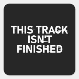 このトラックは完了していない – 不具合文字デザイン スクエアシール