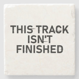 このトラックは完了していない – 不具合文字デザイン ストーンコースター