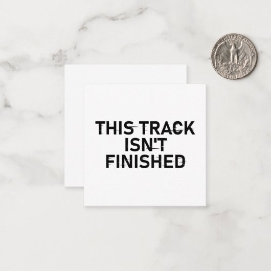 このトラックは完了していない – 不具合文字デザイン ノートカード (正面/裏面インサイチュ)