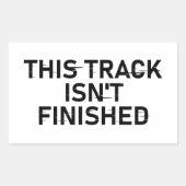 このトラックは完了していない – 不具合文字デザイン 長方形シール (正面)