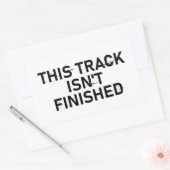 このトラックは完了していない – 不具合文字デザイン 長方形シール (封筒)