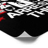 このトランプフィンガーProトランプ国旗のアメリカ人（Bac上） ポスター (角)