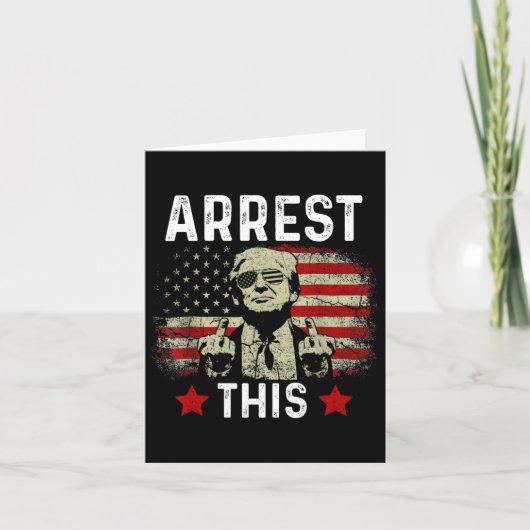 このトランプ2024有罪判決を受けたフェロン・トランプ・アレスを逮捕する カード (正面)