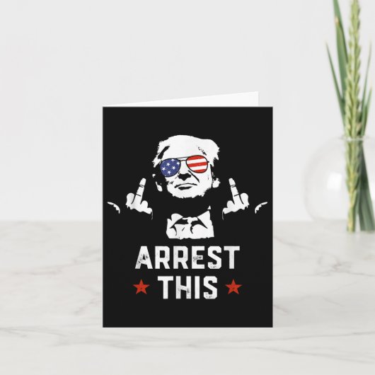 このドおもしろいナルドトランプ中逮捕トランプ カード (正面)