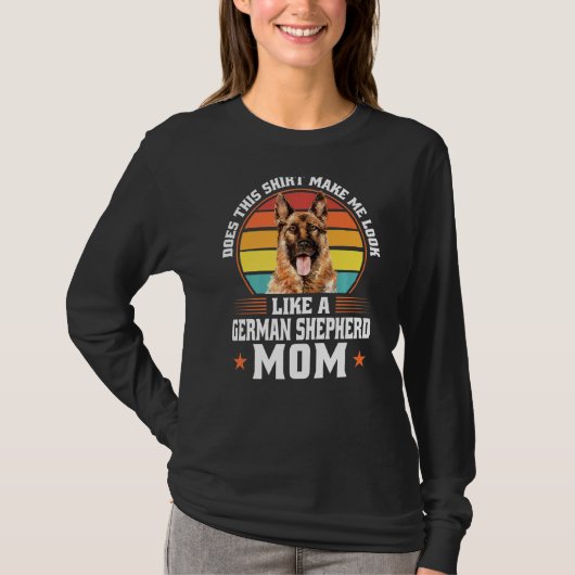 このドイツの羊飼いママ犬ペットの飼い主1 Tシャツ (正面)