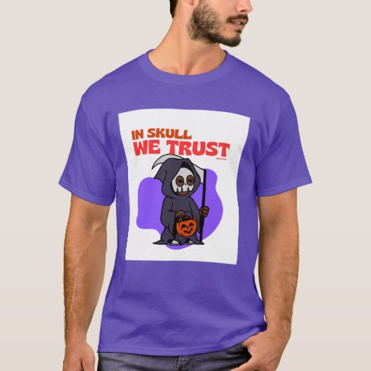 このドクロはハロウィン仕様のメンズTシャツ Tシャツ (正面)