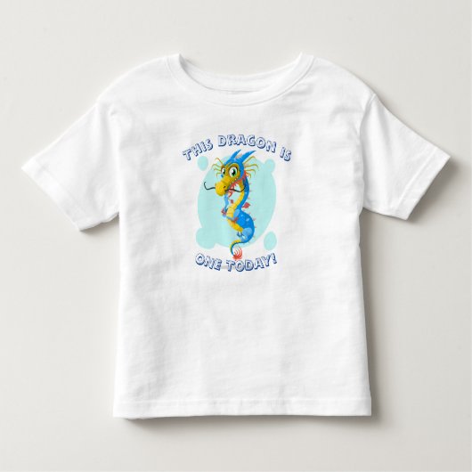 このドラゴンは今日の1つ – 最初の誕生日Tシャツ トドラーTシャツ (正面)