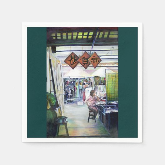 このドラゴンは来訓練車輪を持ってるのか? スタンダードカクテルナプキン (正面)