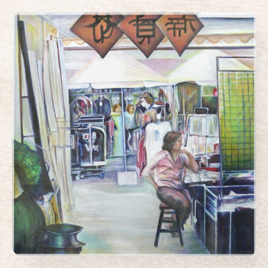 このドラゴンは訓練来車輪付きですか? ガラスコースター (正面)