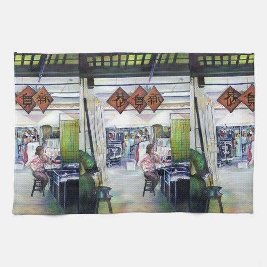 このドラゴンは訓練来車輪付きですか? キッチンタオル (横)