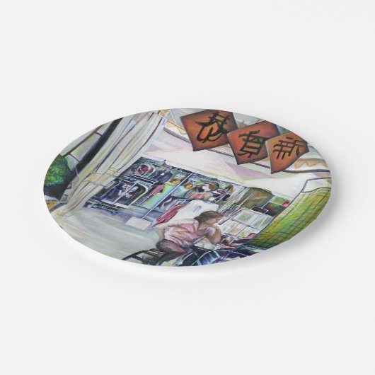 このドラゴンは訓練来車輪付きですか？ ペーパープレート (アングル)