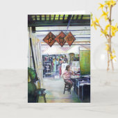 このドラゴン来はトレーニングホイール付き?グリーティ カード (黄色い花)