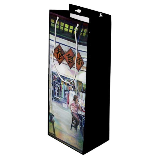 このドラゴン来はトレーニングホイール付き? ワインギフトバッグ (正面アングル)