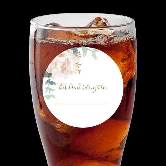 このドリンクはウェディングのユーカリに属します ラウンドシール