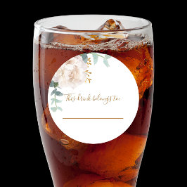 このドリンクは〇〇のもの ラウンドシール