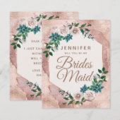 このドレスを着て私のウェディングパーティに参加してくれる？ 招待状 (正面/裏面)