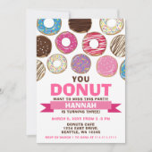 このドーナツのバースデ恋しく思ィーションを望まない 招待状 (正面)