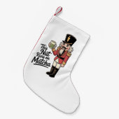 このナットは抹茶走クリスマスナツクラッカーの上にある スモールクリスマスストッキング (正面 (吊り時))