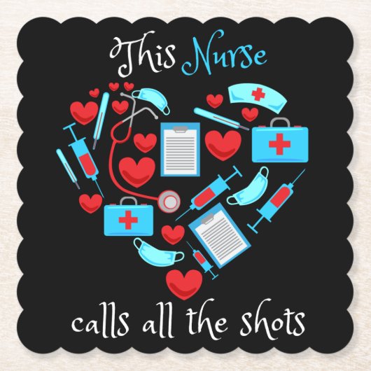 このナースはすべてのショットを呼び出す ペーパーコースター (正面)
