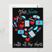 このナースはすべてのショットを呼び出す ポストカード (正面/裏面)