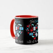 このナースはすべてのショットを呼び出す マグカップ (正面左)