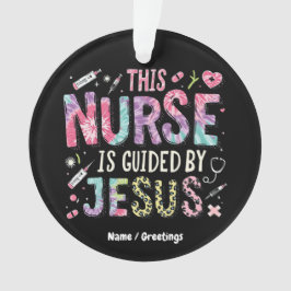 このナースはイエスの信仰に満ちた賜物に導かれる オーナメント