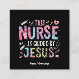 このナースはイエスの信仰に満ちた賜物に導かれる スクエア名刺
