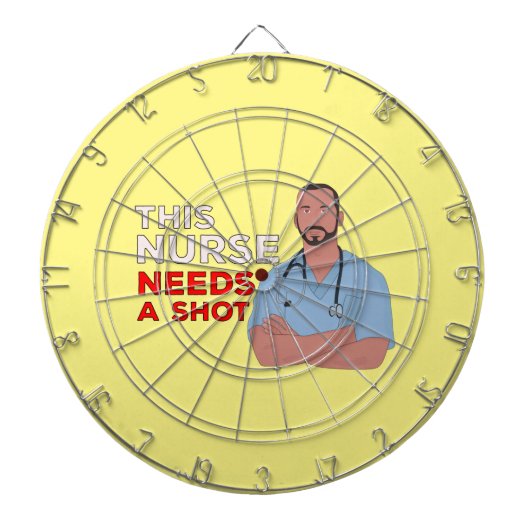 このナースは一発の射撃が必要だ ダーツボード (正面)