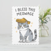 このニャン婚に祝福を かわいい猫の結婚式 シーズンカード (スタンド正面)