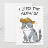このニャン婚に祝福を かわいい猫の結婚式 シーズンカード (正面/裏面)