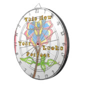 このニューイヤーは完璧な花のテキストアートプリントです ダーツボード (正面右)