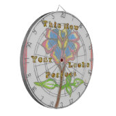 このニューイヤーは完璧な花のテキストアートプリントです ダーツボード (正面左)