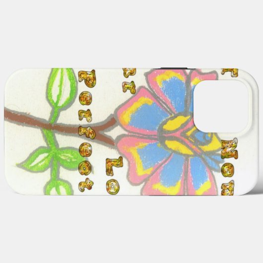 このニューイヤーは完璧な花のテキストアートプリントです Case-Mate iPhoneケース (裏面 (横))