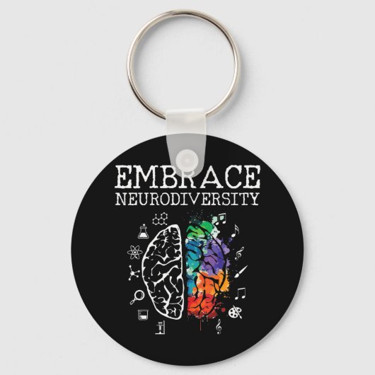 このニューロカッコいいダイバーシティシャツはadhdに最適だ キーホルダー (正面)