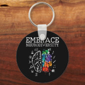 このニューロカッコいいダイバーシティシャツはadhdに最適だ キーホルダー (正面)