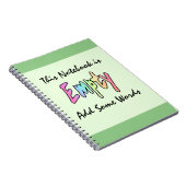 このノートブックは空です。単語を追加 ノートブック (右側)