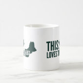 "このハイカーはニューイングランド67"をコーヒー・マグ愛します コーヒーマグカップ (中央)