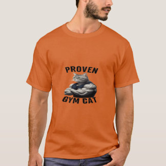 このハイラで自慢の筋肉をアピール PROVEN GYM CAT Tシャツ