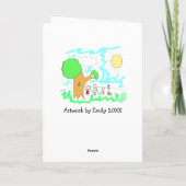 このハッピーバースデーに子のアートワークを追加 カード (裏面)