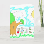 このハッピーバースデーに子のアートワークを追加 カード (正面)