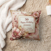 このハッピーバースデーのカスタマイズ クッション (ブランケット)