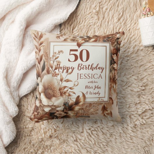 このハッピーバースデーのカスタマイズ クッション (ブランケット)