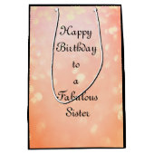 このハッピーバースデーの姉妹をカスタマイズ ミディアムペーパーバッグ (正面)